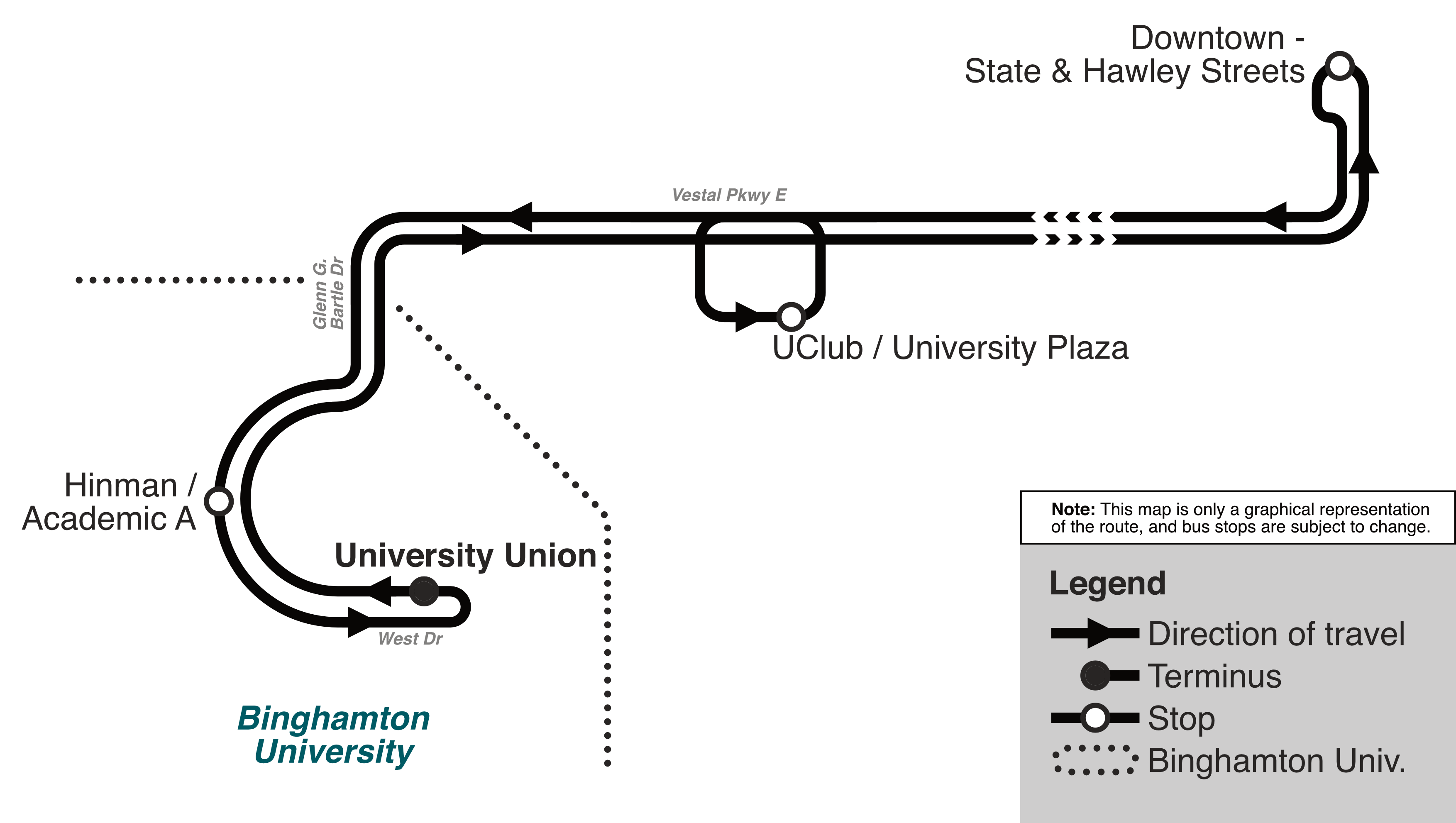 Downtown Express Route Map