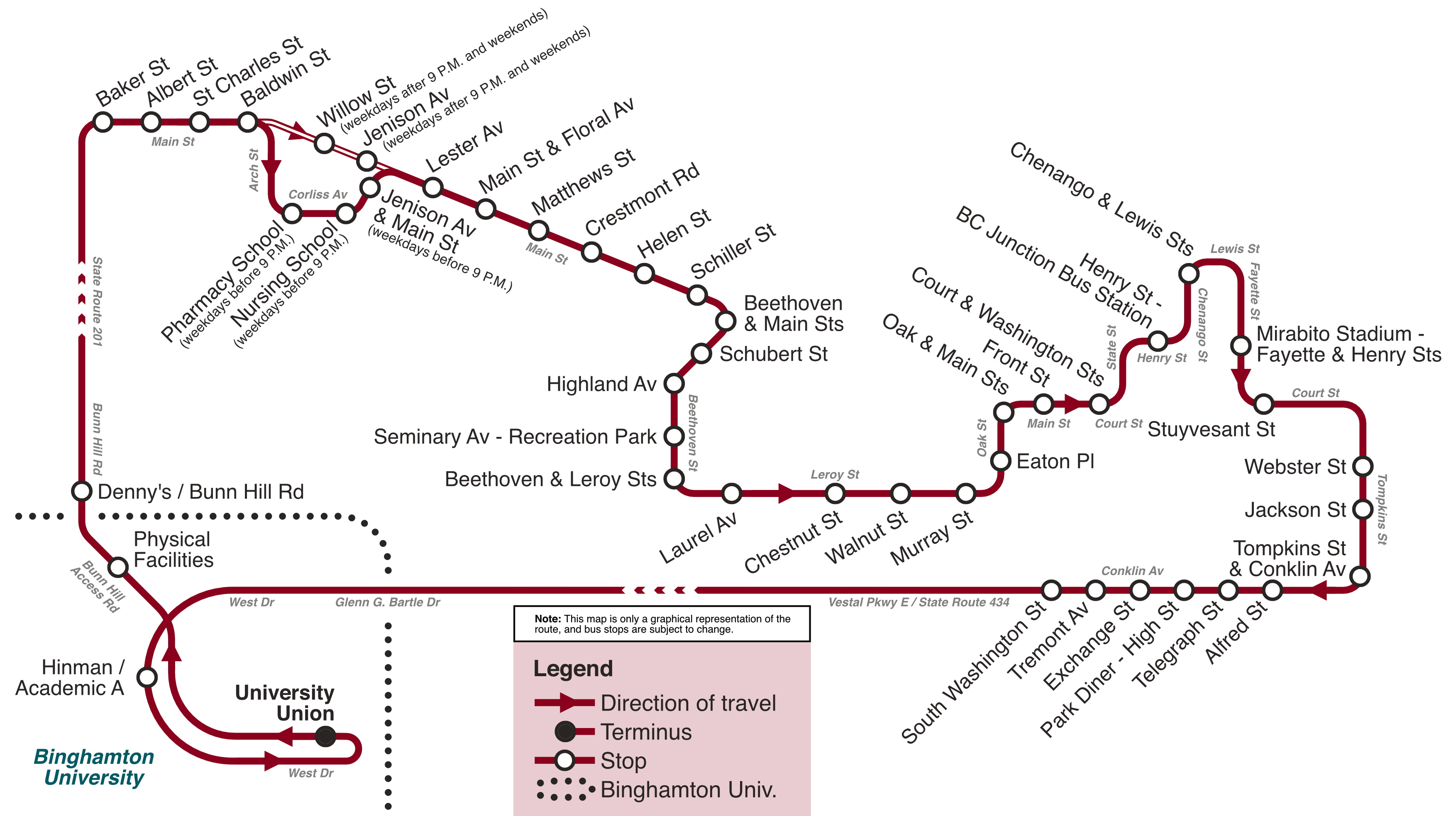 Leroy Southside Route Map